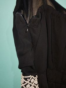 Black Jumpsuit with Beaded Waist