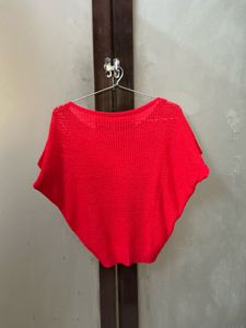Red Knit Heart Top