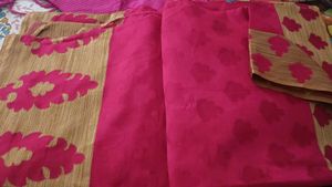 Pink floral Festive Saree