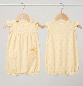 Adorable Yellow Sun Romper for Baby Girl