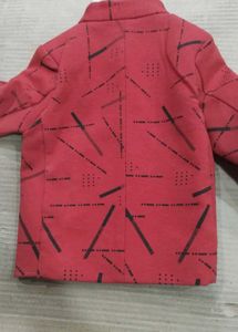 Red Patterned Kids' Blazer