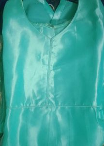 Mint Green &amp; Gold Embroidered Dress