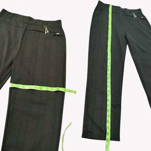 Stylish brown Black Formal Straight-Leg Trousers