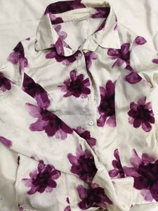 Floral Print Button-Up Shirt