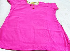 Vibrant Pink Embroidered Kurta