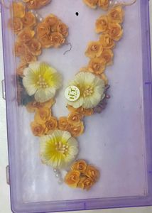 Haldi Necklace. Paper Flower Work