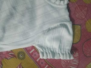 Chic White Eyelet Crop Top