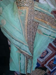 green lehanga choli