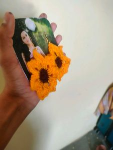 Sunflower Crochet Earrings