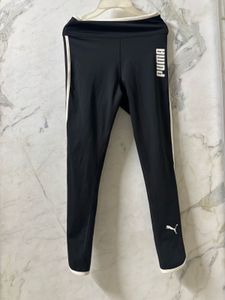 Puma Black Leggings with White Accents