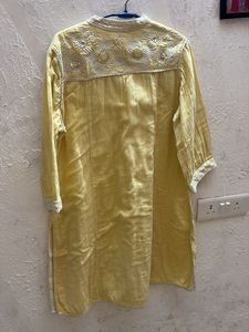 Yellow Embroidered Kurta