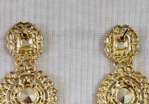 Designer Partywear Long Stone Studded Earrings