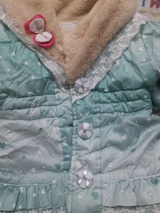 Bold And Elegant Girl Jacket With Soft Feather