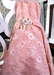 Beautiful Elegant Peach 🍑 Colour Fairy Gown For 👧 Stylish Girls