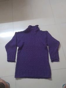 Smart Purple High Neck Sweater