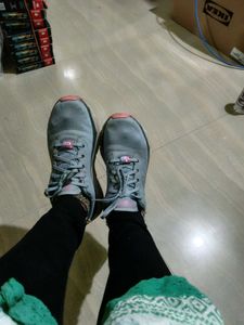 Skechers Ultra Go Blue Pink Athletic Shoes