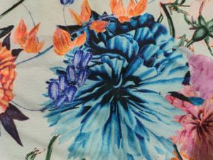 Floral Print Button-Up Shirt with Scarf