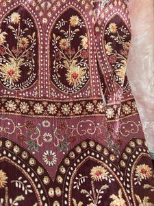 Maroon Embroidered Lehenga Choli