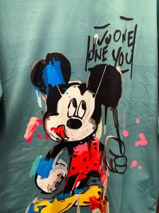 Mickey Mouse Graphic Print Oversized Tee