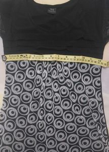 Y2k Black &amp; White Print Dress