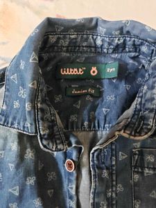 Blue Denim Print Shirt