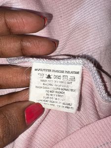 Pink Zip Front Long Sleeve Crop Top