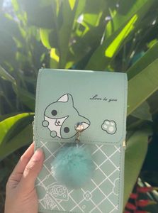 Cute Mint Green Cartoon Crossbody Bag