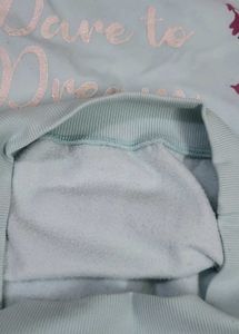 Cute Light Blue Graphic Sweatshirt