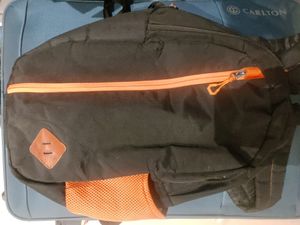 Neon Orange And Black Bag Zip Flaw