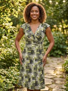 Stylish Printed Wrap Dress