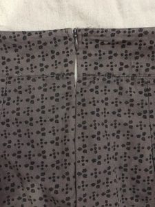 A-line Cotton Skirt | Grey Color | With Zipper