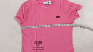 Lacoste Pink Crew Neck T-Shirt