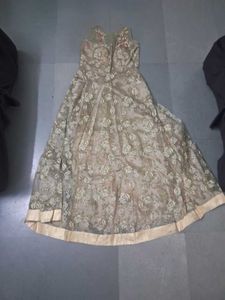 Elegant Floral Embroidered Gown
