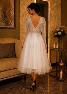 Elegant Lace Detail Tulle Gown