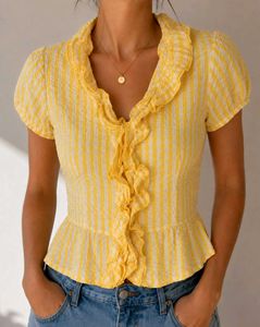 🔥BEST DEAL🔥Yellow Stripe Top