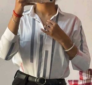 Chic Striped Button-Up Shirt