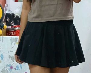 Black Mini Skater Skirt