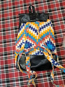 Canvas Multicolored Backpack / Bag