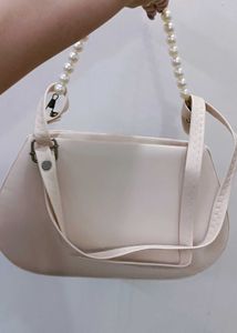 Chic Pearl Handle Handbag