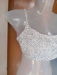 Chic Dalmatian Print Crop Top