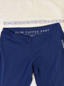 Reebok Navy Blue Cuffed Jogger Pants