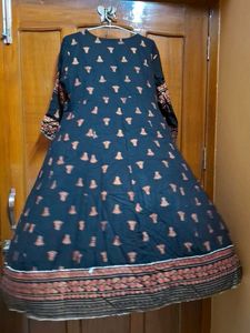 Navy Blue Printed Kurta set.with dupatta