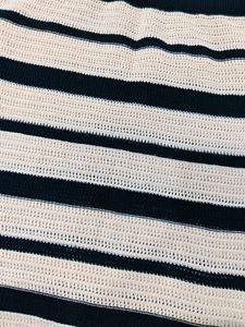 Striped Crochet Mini Skirt