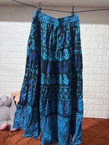 Blue and black ethnic skirt 30 inch length