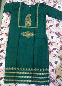 Elegant Green Embroidered Kurta