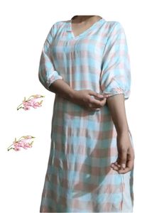 Pastel Plaid Tunic Top