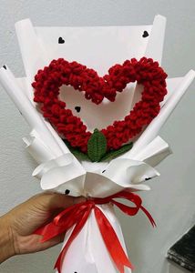 Handmade Crochet Heart Bouquet