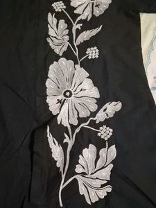 Black Embroidered coord set
