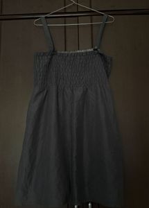 Grey Smocked Sundress
