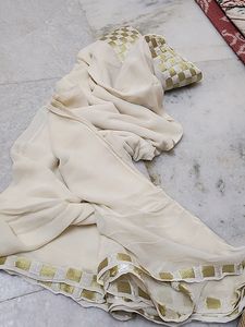 Sober Saree With Stiched Blouse